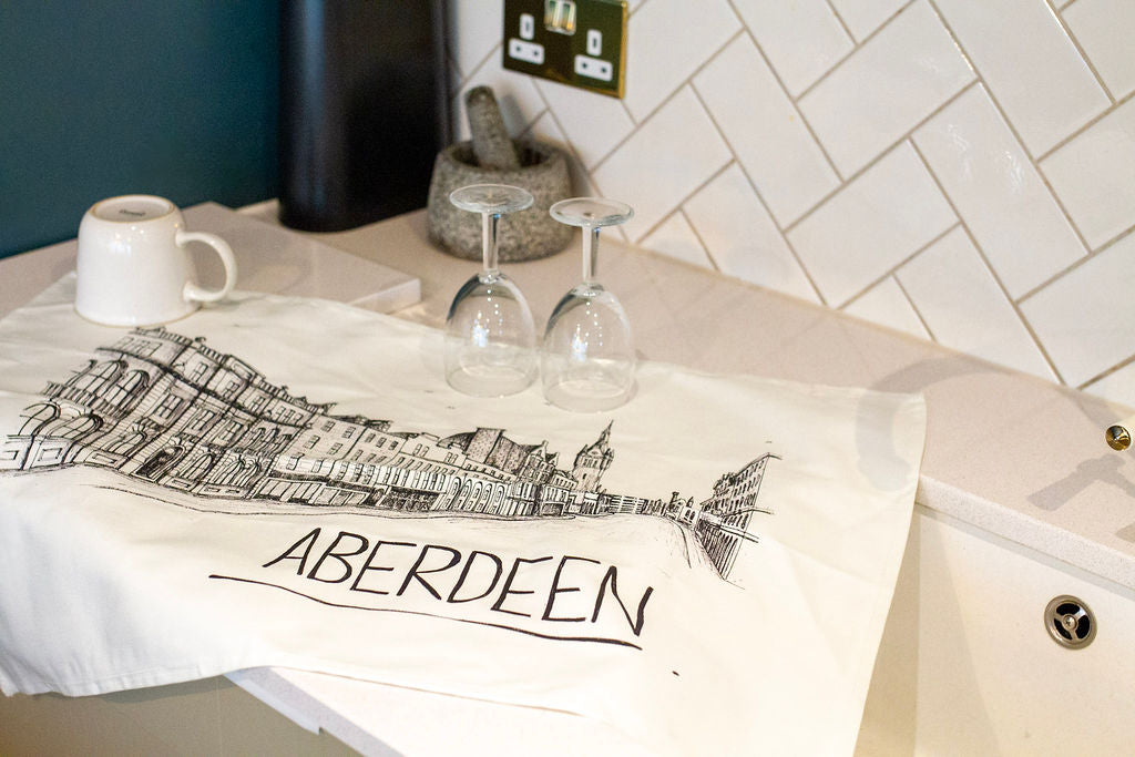 Aberdeen Skyline Tea Towel