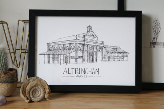 Altrincham Market Skyline Art Print