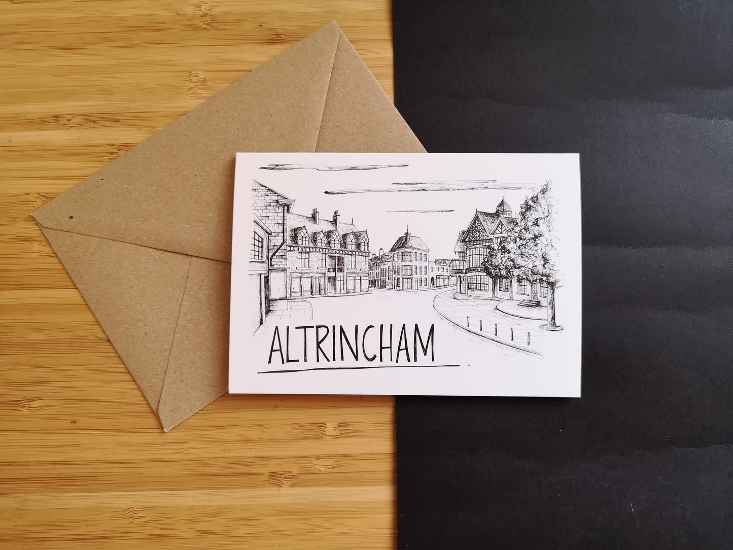 Altrincham Skyline Greetings Card