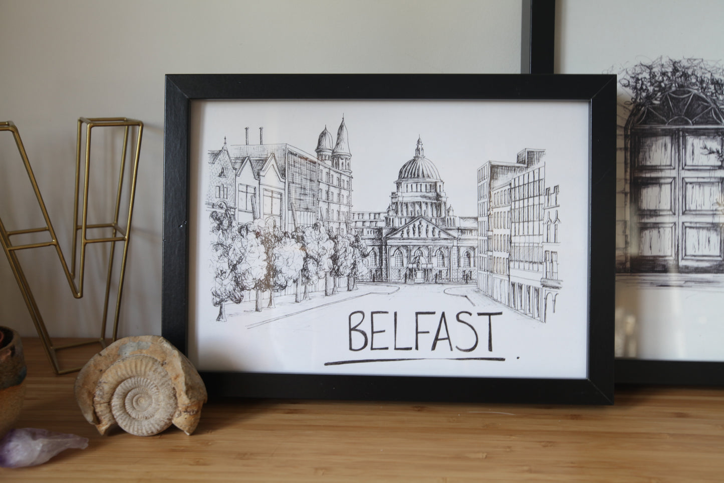 Belfast Skyline Art Print