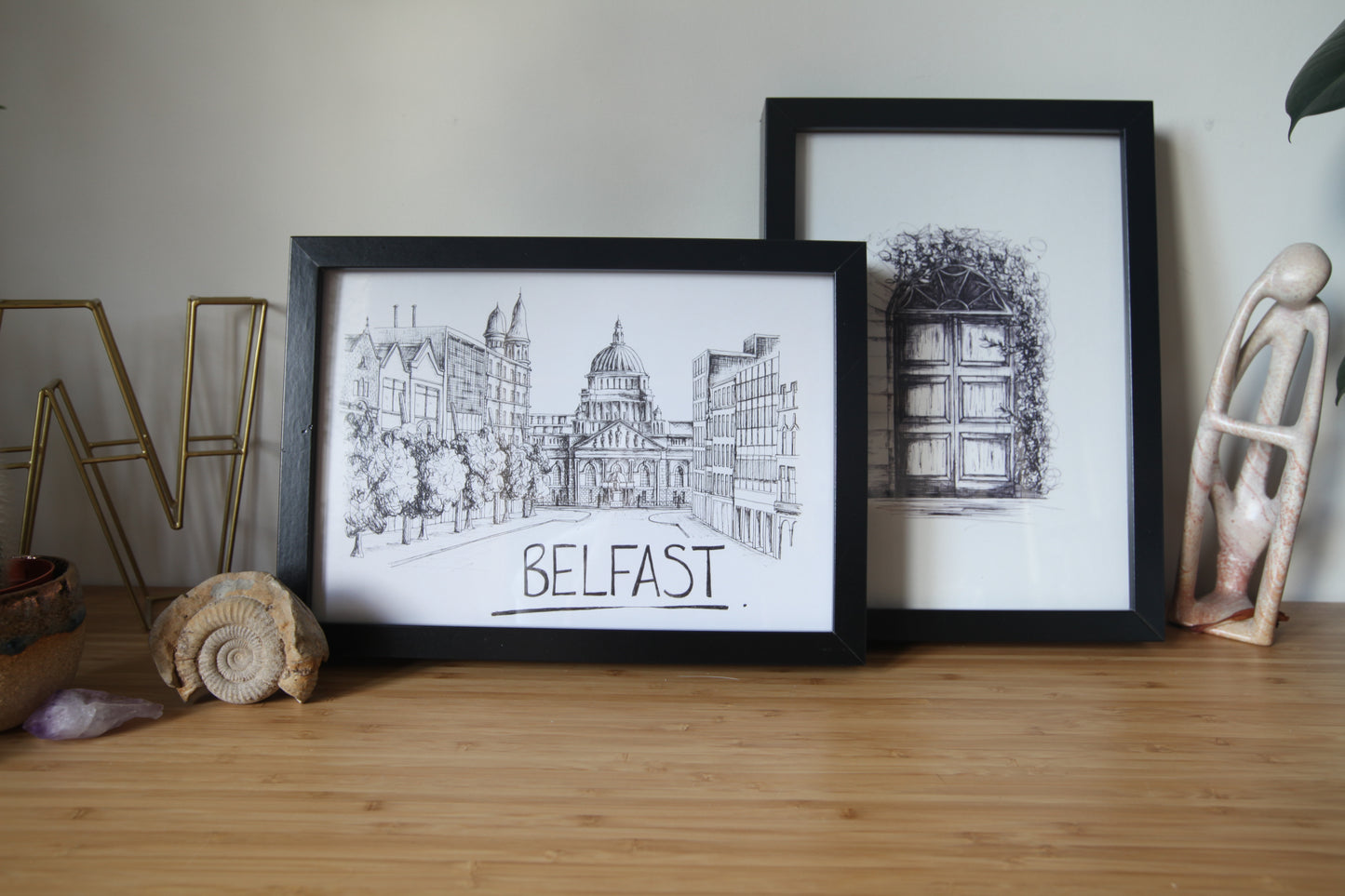 Belfast Skyline Art Print