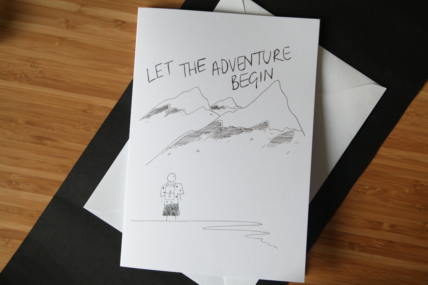Let the Adventure Begin, Greetings Card