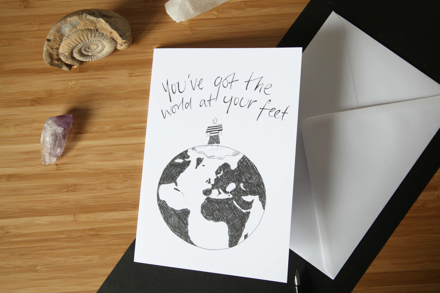 You've Got The World At Your Feet, Man Inspiration Card