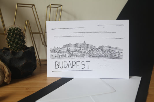 Budapest Skyline Greetings Card