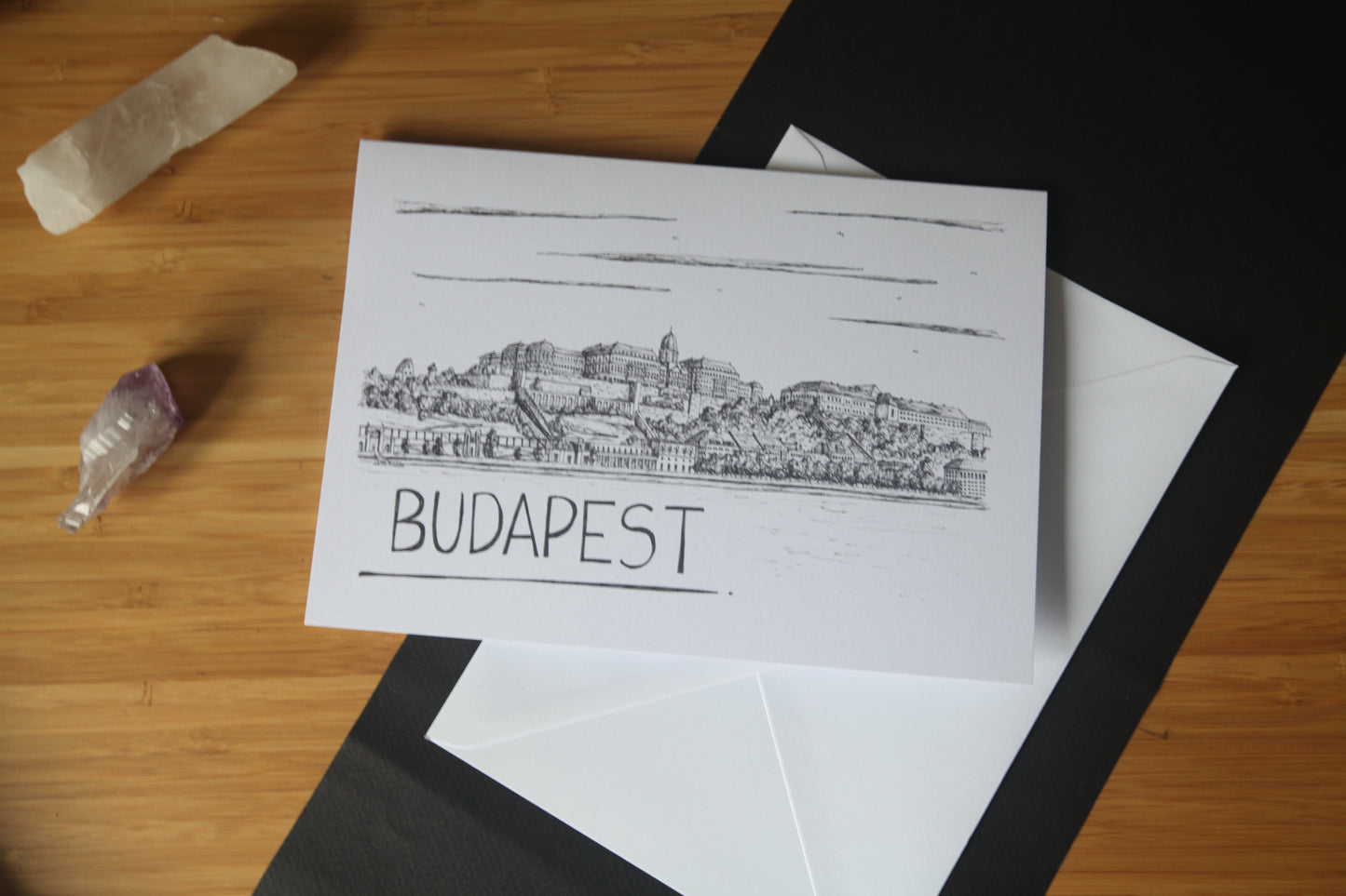 Budapest Skyline Greetings Card
