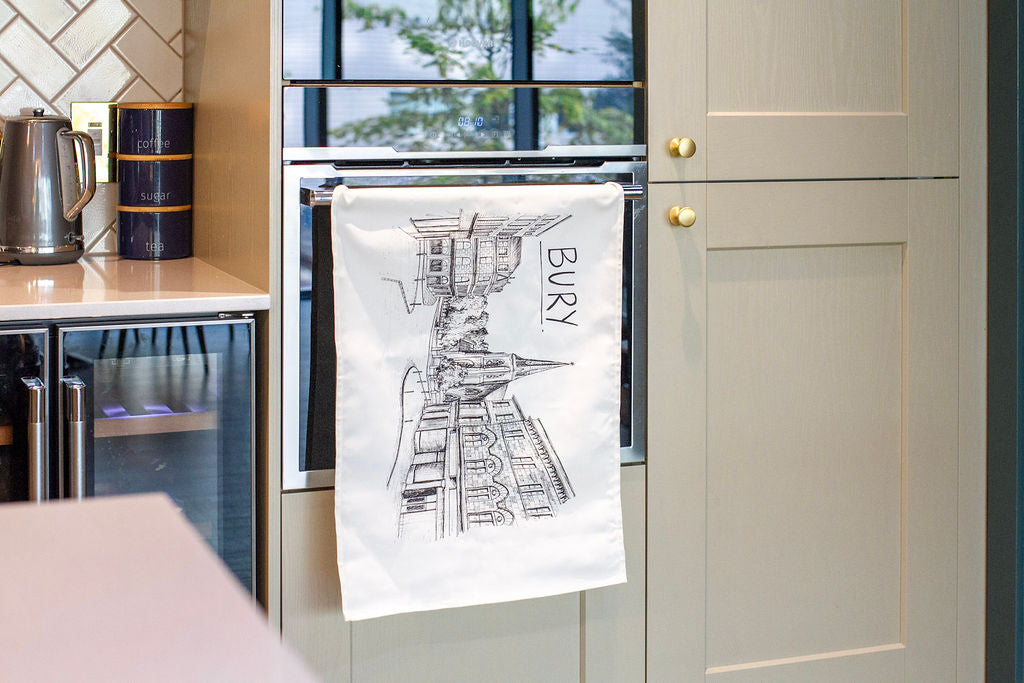 Bury Skyline Tea Towel