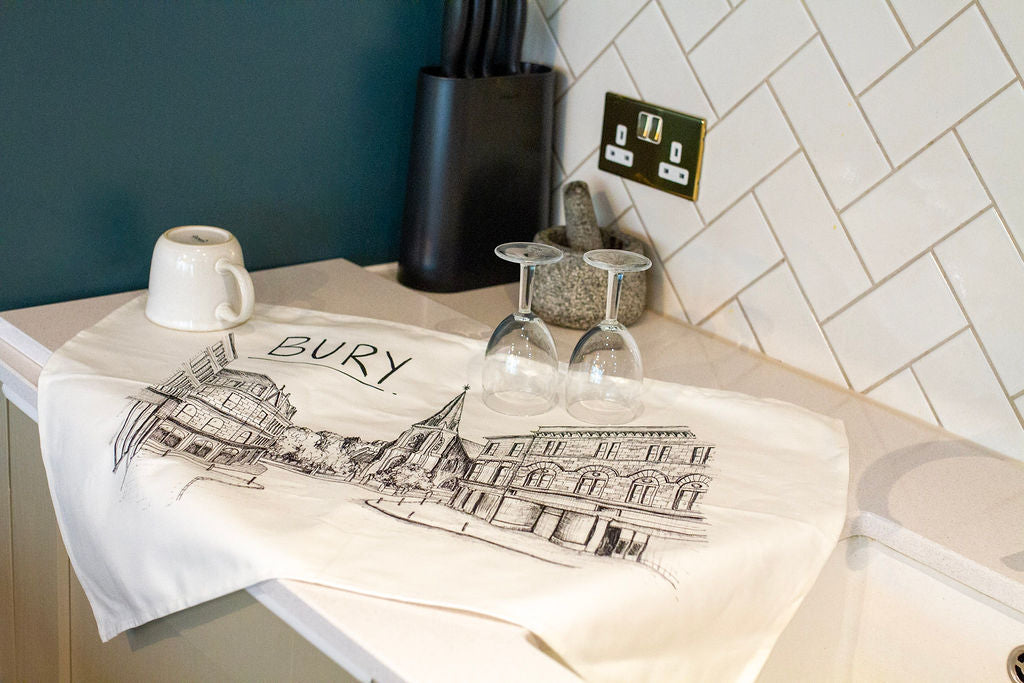 Bury Skyline Tea Towel