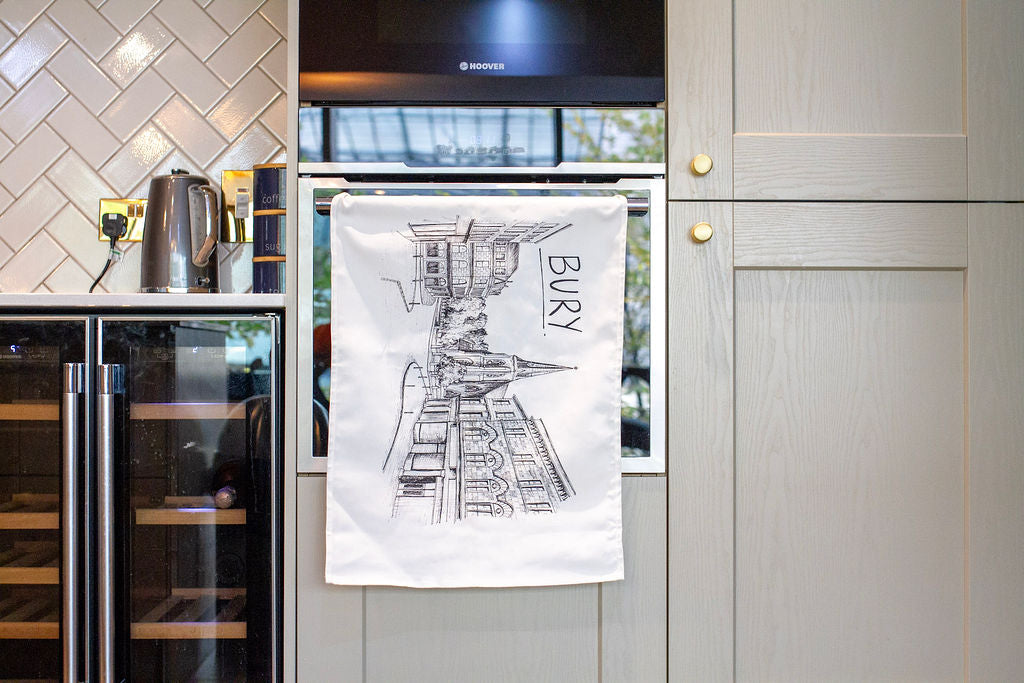 Bury Skyline Tea Towel