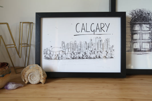 Calgary Skyline Art Print