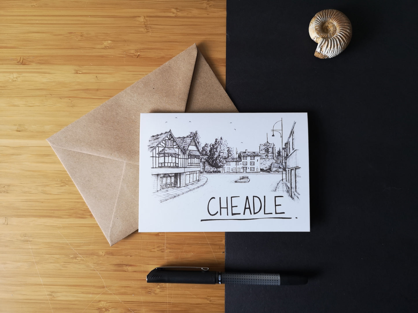 Cheadle Skyline Greetings Card