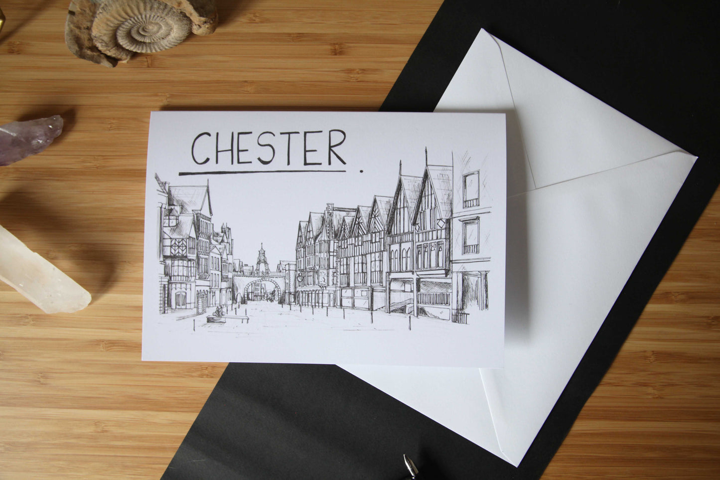 Chester Skyline Greetings Card