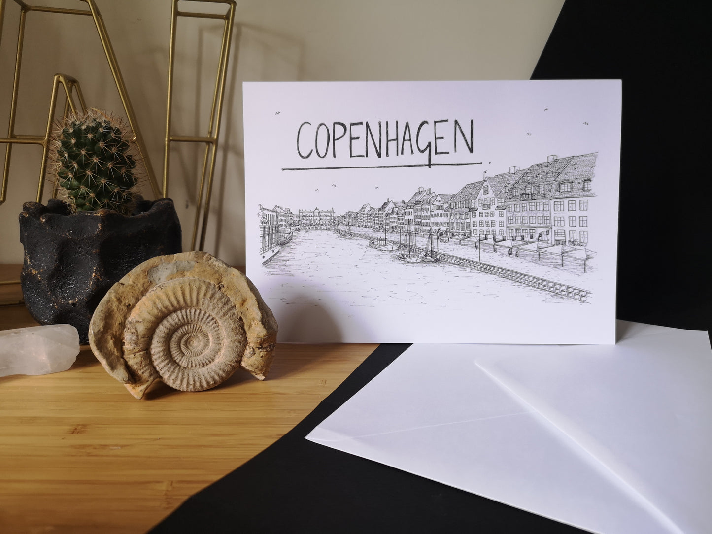 Copenhagen Skyline Greetings Card
