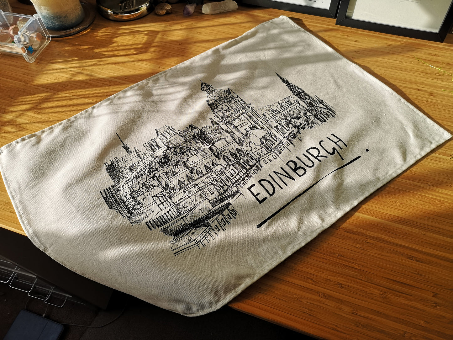 Edinburgh Skyline Tea Towel