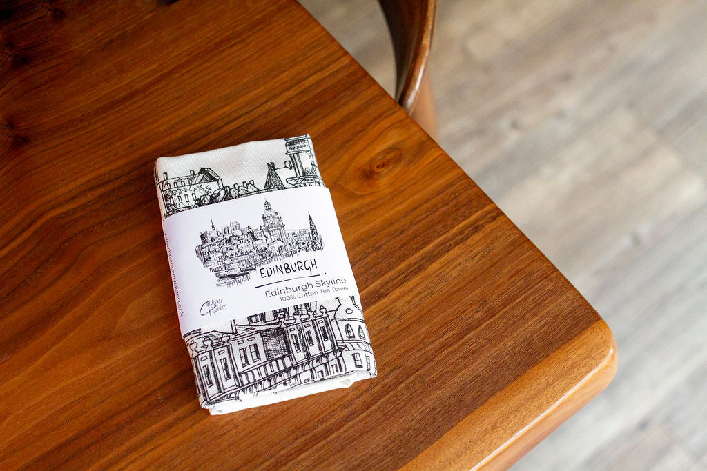 Edinburgh Skyline Tea Towel