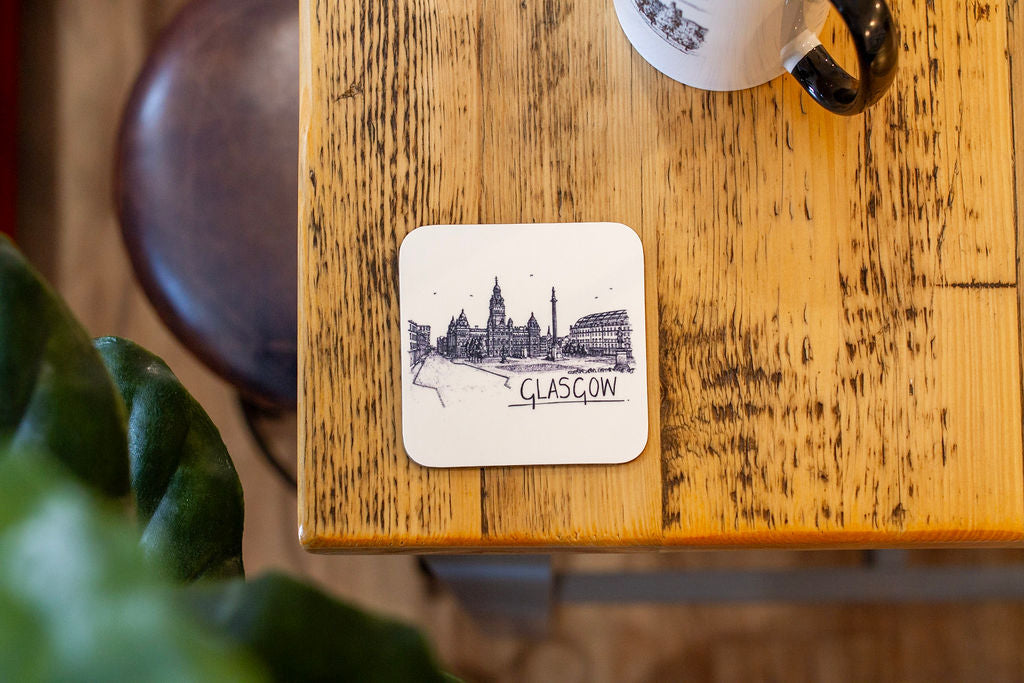 Glasgow Skyline Drinks Coaster