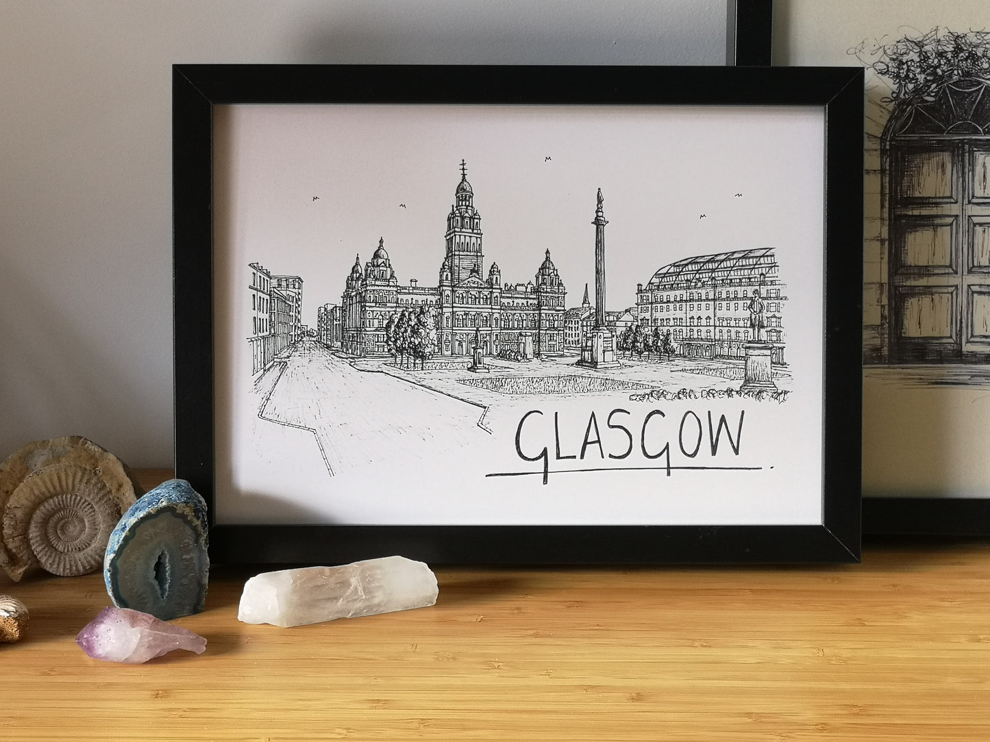 Glasgow Skyline Art Print