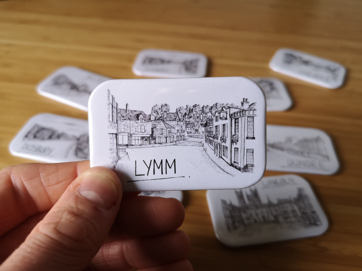 Lymm Skyline Souvenir Magnet