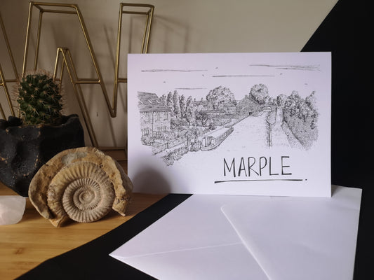 Marple Skyline Greetings Card