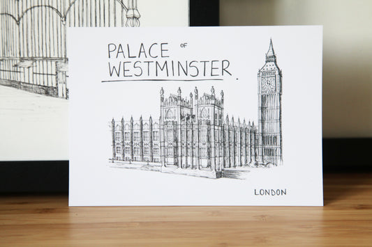 Palace of Westminster, London Postcard