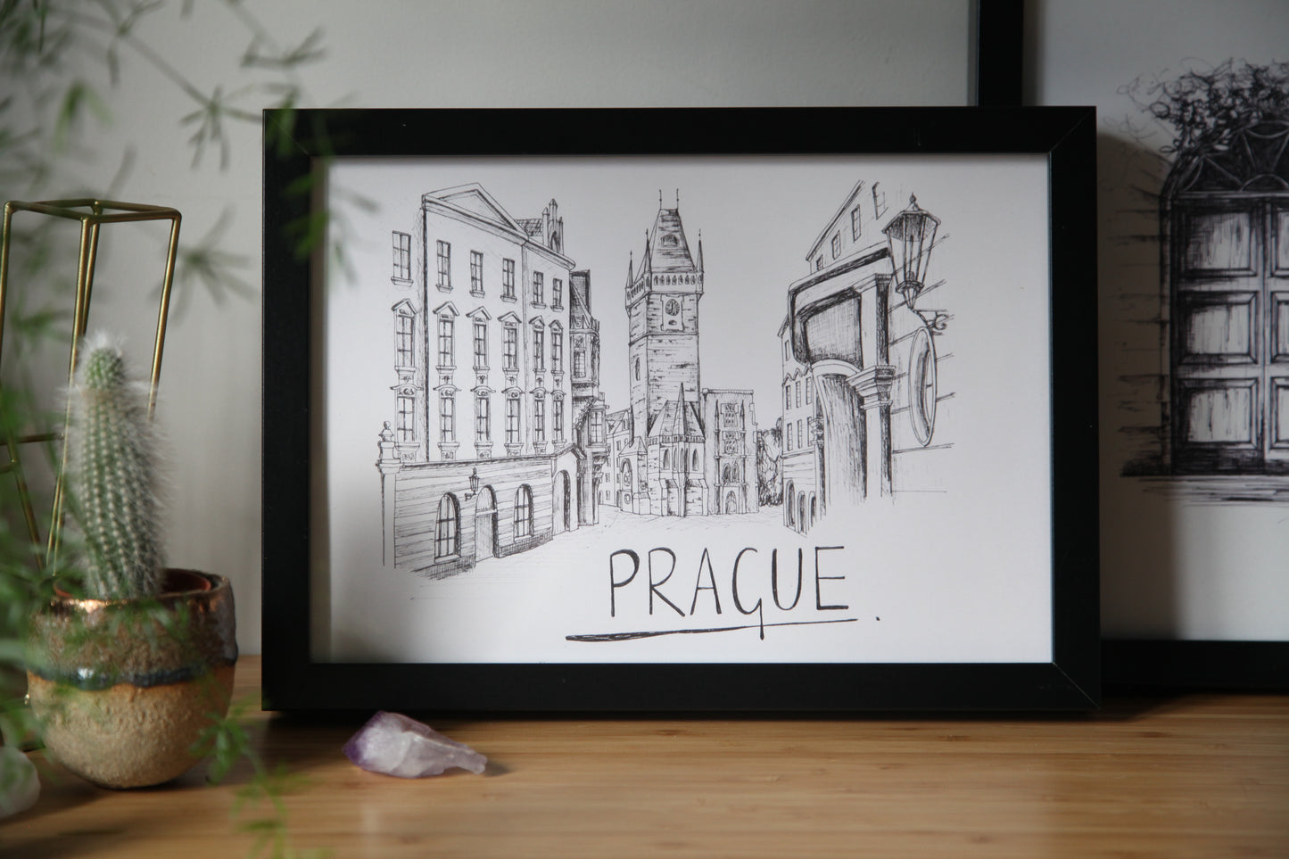 Prague Skyline Art Print