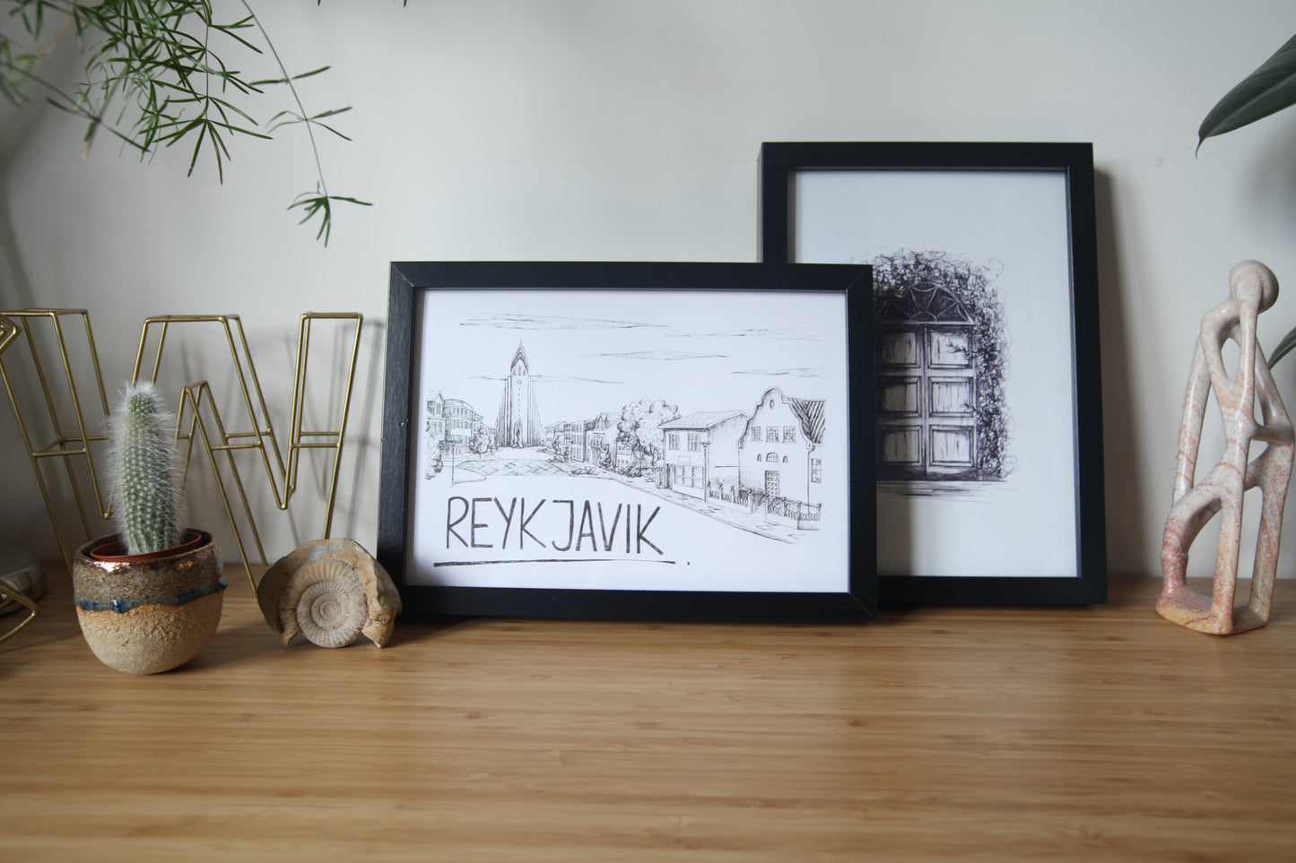 Reykjavik Skyline Art Print