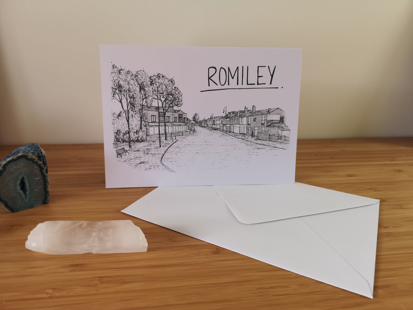 Romiley Skyline Greetings Card