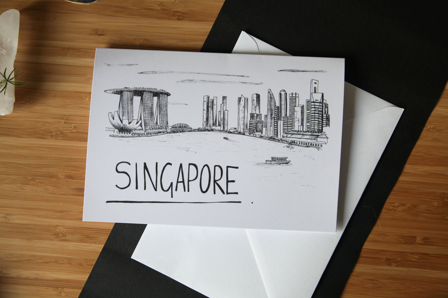Singapore Skyline Greetings Card