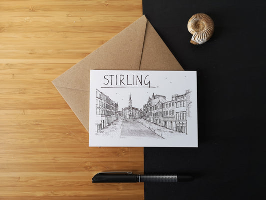 Stirling Skyline Greetings Card