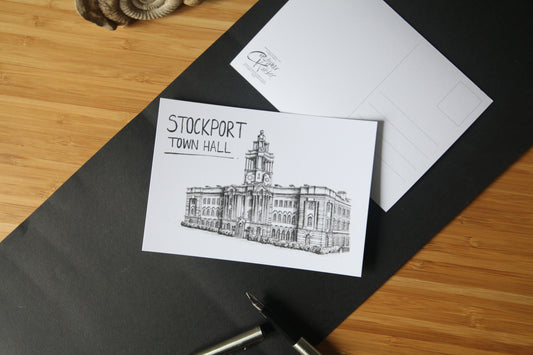 Stockport Town Hall Postcard