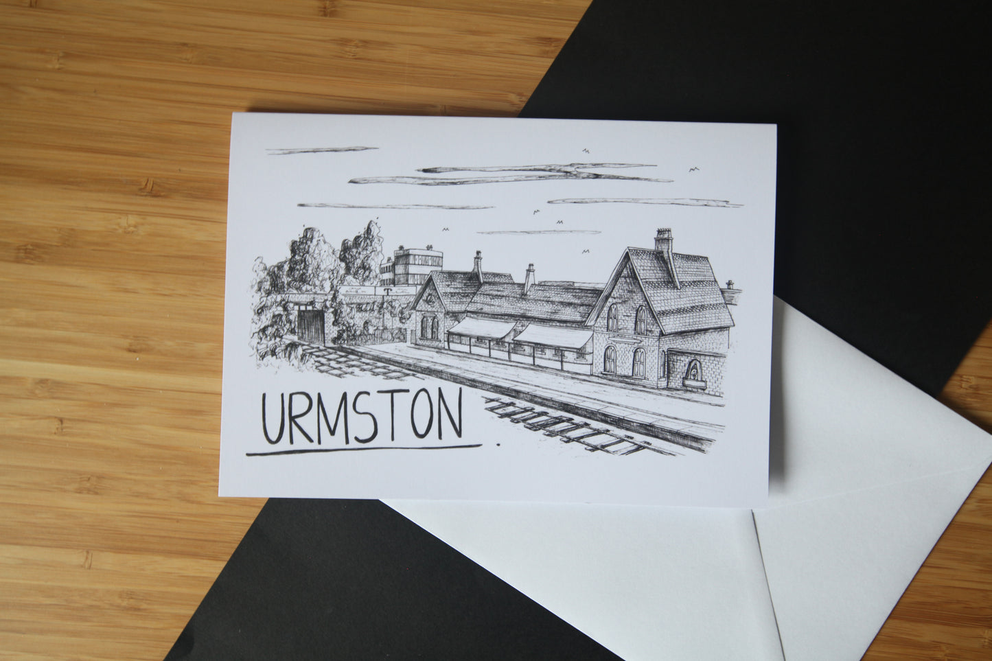 Urmston Skyline Greetings Card