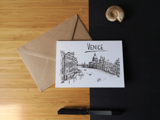 Venice Skyline Greetings Card