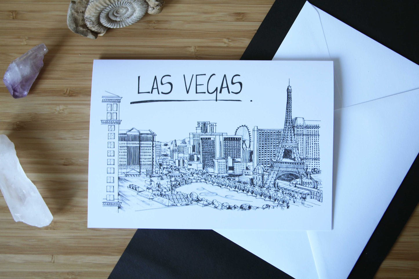 Las Vegas Skyline Greetings Card