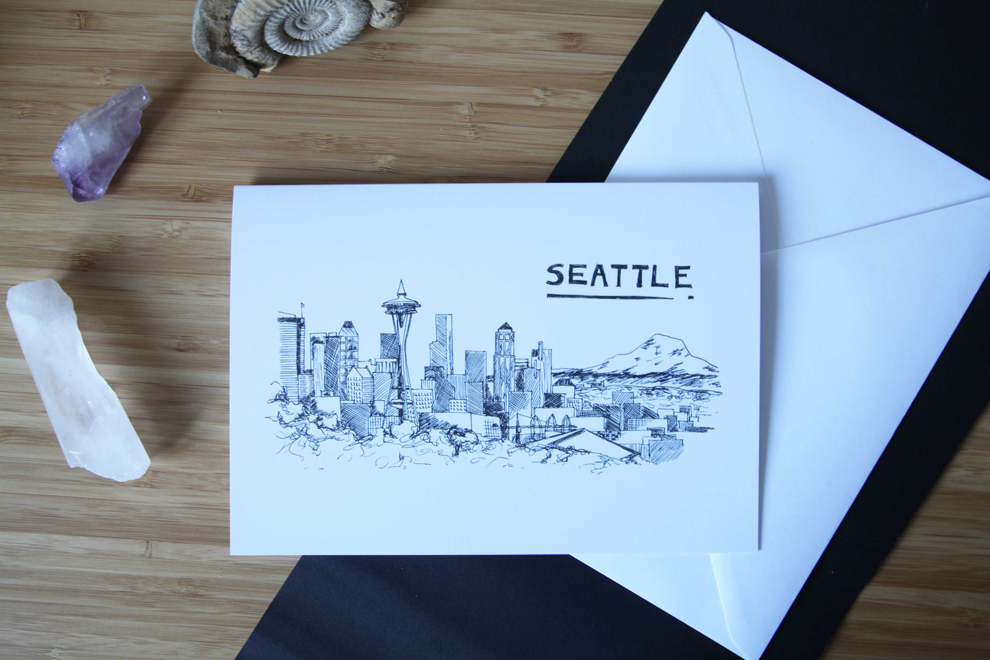 Seattle Skyline Greetings Card